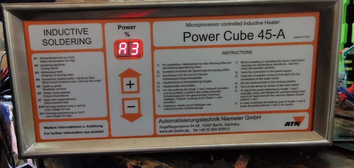 CEIA POWER CUBE 45-A CEIA POWER CUBE 45-A MICROPROCESSOR CONTROLLED INDUCTIVE HEATER PW3-45/900-AC 3