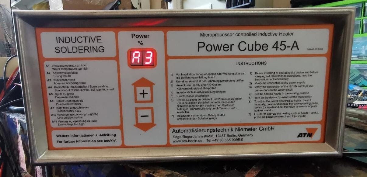 CEIA POWER CUBE 45-A CEIA POWER CUBE 45-A MICROPROCESSOR CONTROLLED INDUCTIVE HEATER PW3-45/900-AC 5