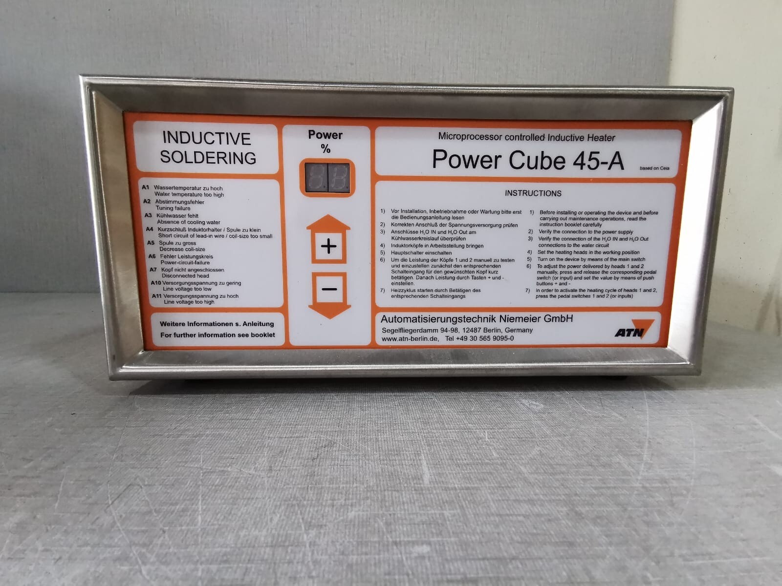 CEIA POWER CUBE 45-A MICROPROCESSOR CONTROLLED INDUCTIVE HEATER PW3-45/900-AC