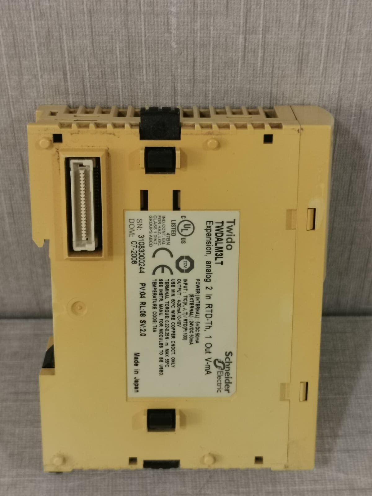 Schneider Electric TWDALM3LT SCHNEIDER ELECTRIC TWIDO TWDALM3LT EXPANSION ANALOG MODULE 3
