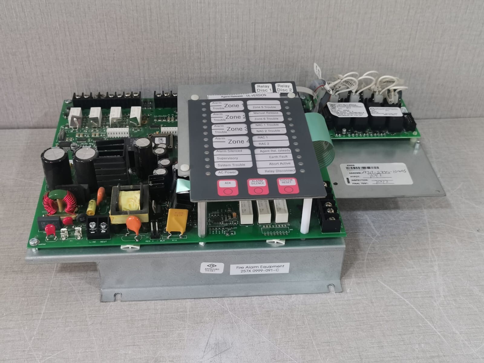 FIRE ALARM EQUIPMENT ASSY-566 FIRE ALARM EQUIPMENT 257X 0999-091-C ALARM SYSTEM Assy 566-353 with 430529 Board 3