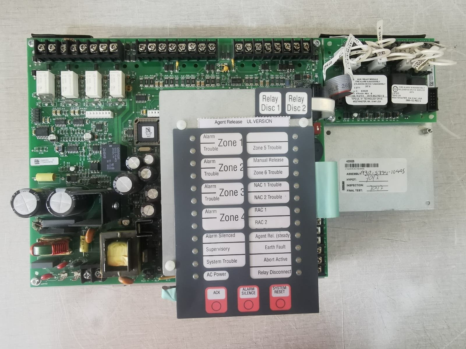 FIRE ALARM EQUIPMENT ASSY-566 FIRE ALARM EQUIPMENT 257X 0999-091-C ALARM SYSTEM Assy 566-353 with 430529 Board 5