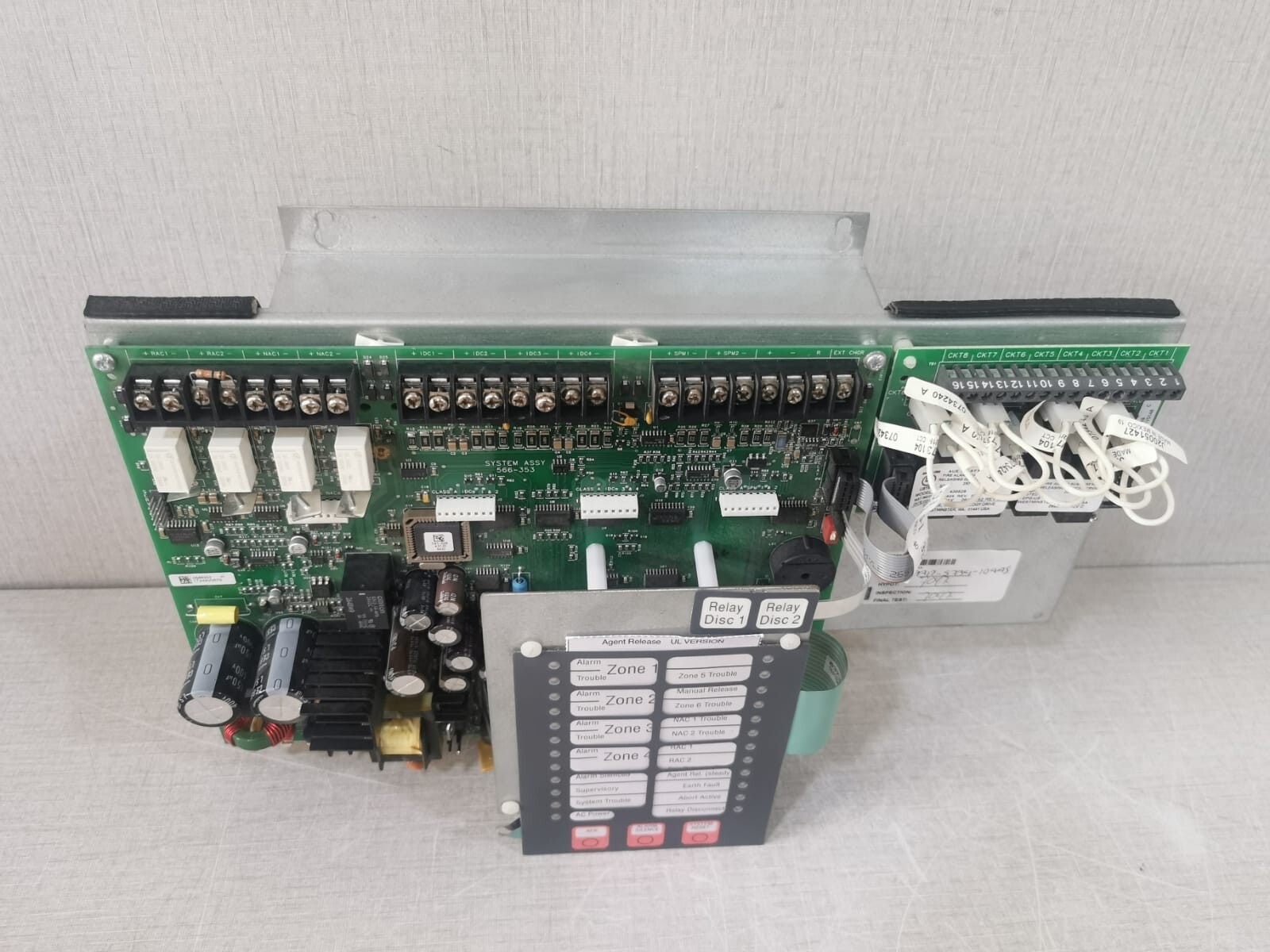 FIRE ALARM EQUIPMENT ASSY-566 FIRE ALARM EQUIPMENT 257X 0999-091-C ALARM SYSTEM Assy 566-353 with 430529 Board 8
