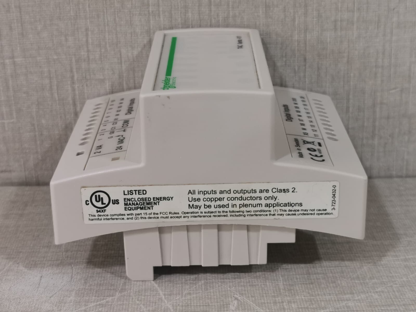 Schneider Electric 0-073-0201-1 Schneider Electric TAC Xenta 411 Digital Input Module 007302011 V1.05 -W/O Base 5