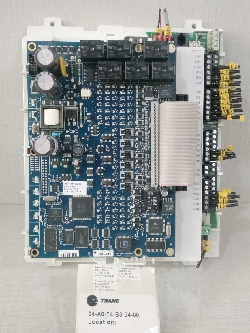 TRANE 6400-2580-01 REV 104 1343 & TRANE 50100886 REV G CIRCUIT BOARD