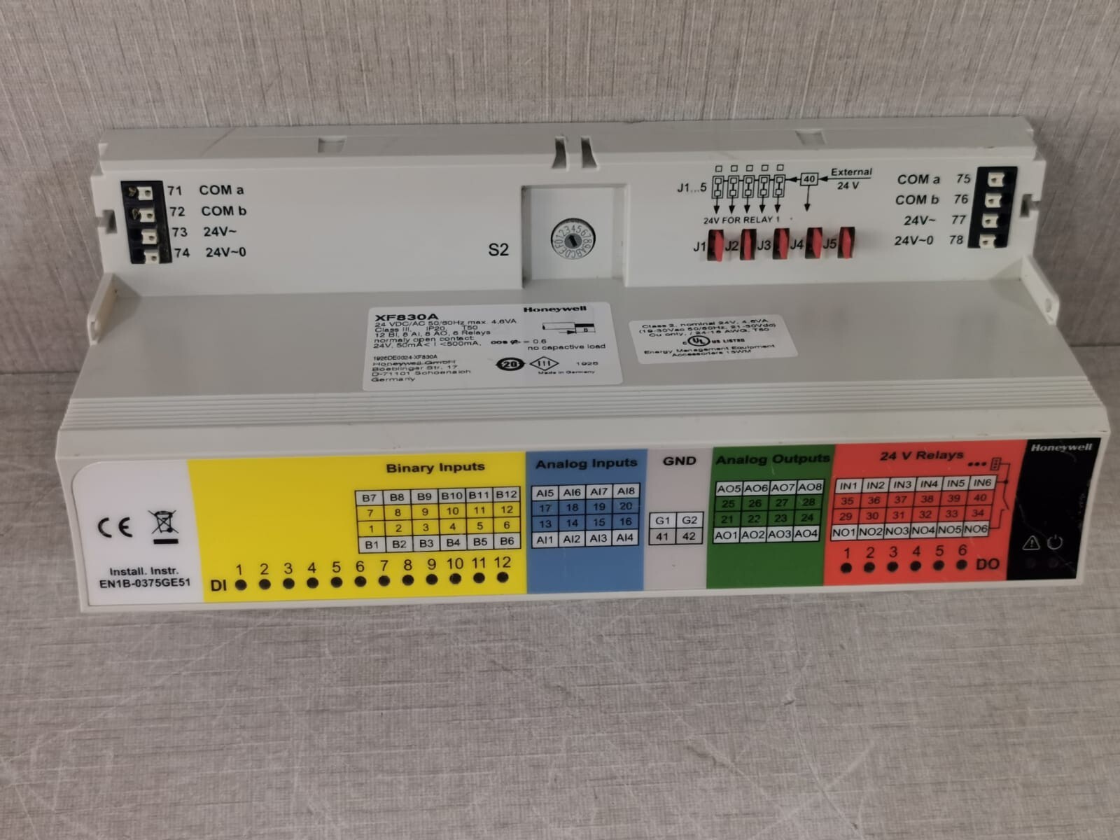 Honeywell AC-50 Honeywell XF830A I/O Modules 24VDC/AC, 50/60Hz max., 4-6VA 7