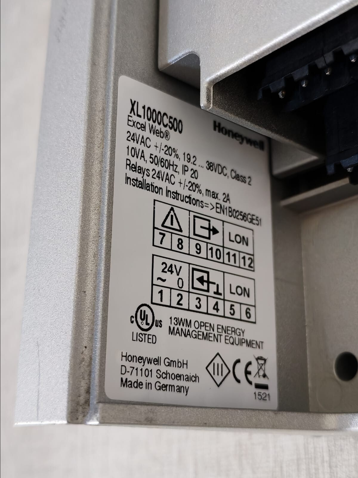 Honeywell XL1000C500 HONEYWELL XL1000C500 EXCEL WEB CONTROLLER 3