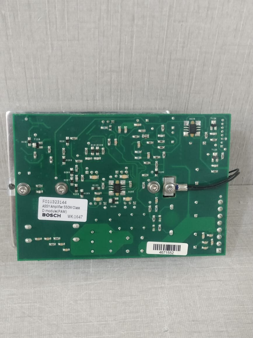 Bosch WK-1647 BOSCH WK:1647 F01U323144 ASSY AMPLIFIER 550W CLASS D MODULE (PAM) 4