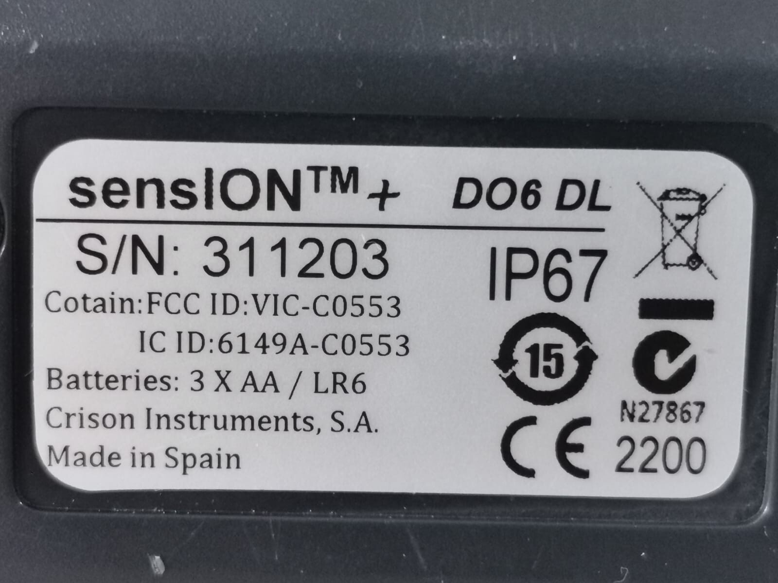 HACH LZW5130.97.0002 HACH SensION + DO6 DL LZW5130.97.0002 PORTABLE DISSOLVED OXYGEN METER- INC. ACCS 8