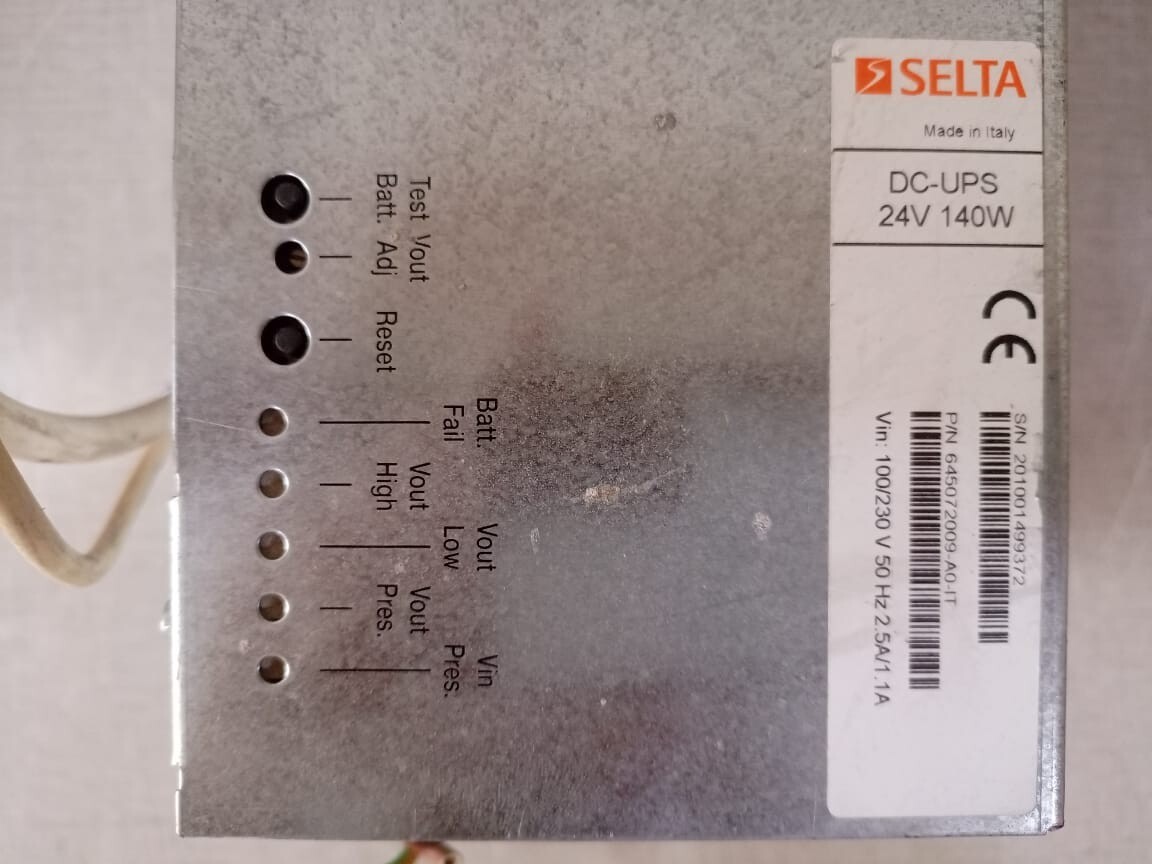 SELTA P/N- 645072009-AO-IT SELTA DC-UPS 24V 140W P/N- 645072009-AO-IT 100-230 V 50 Hz 2.5A/1.1A 2