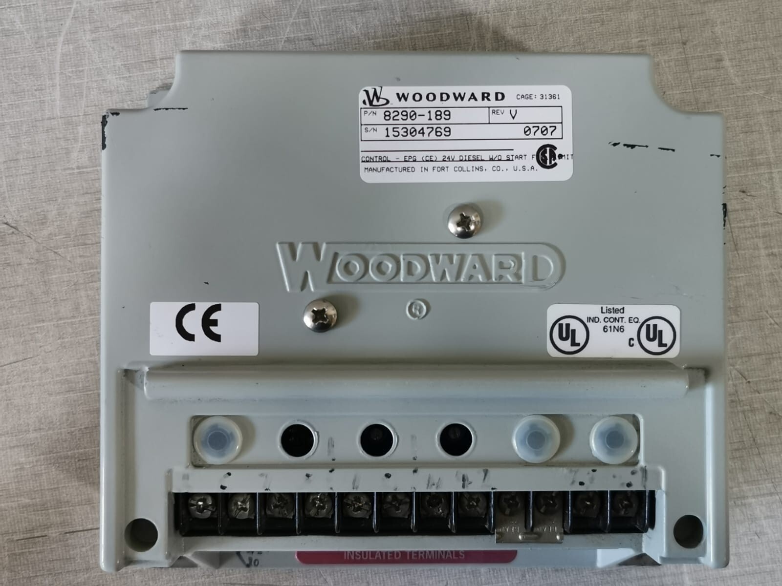 Woodward 8290-189 Woodward 8290-189 Rev. V Speed Controller 3