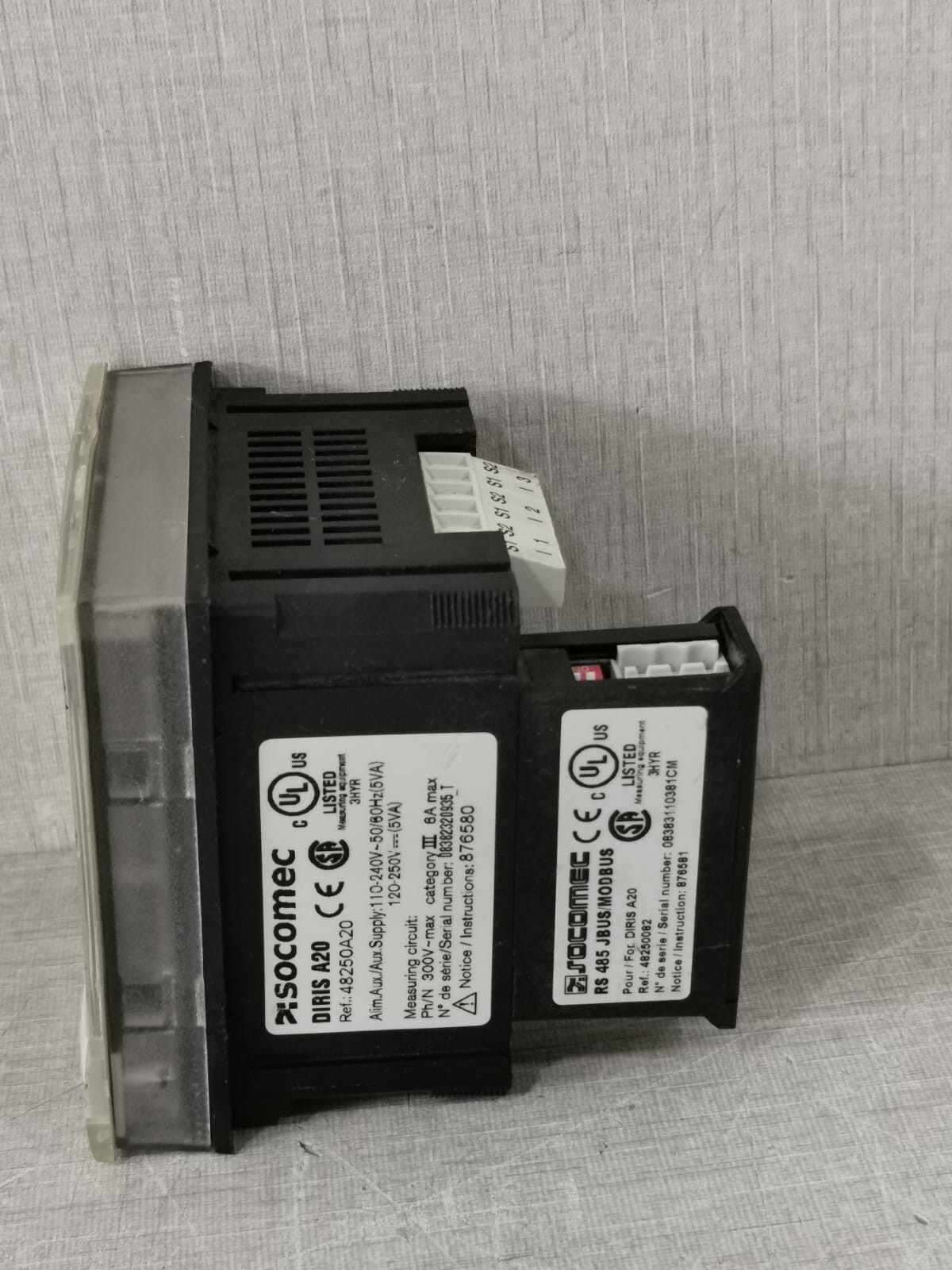 SOCOMEC 48250A20 SOCOMEC DIRIS A20 48250A20 POWER METER + RS 485 JBUS/MODBU - UNIT ONLY, NO ACCS 6