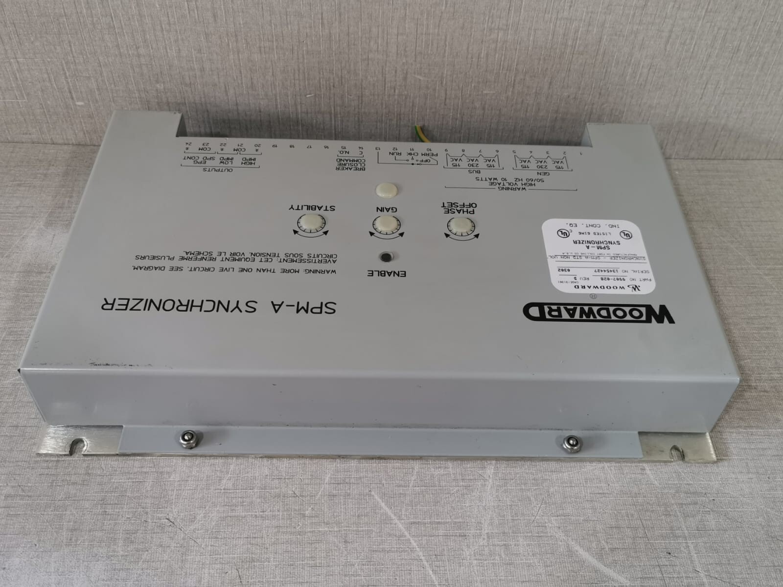 Woodward 9907-028 Woodward SPM-A Synchronizer 9907-028 Rev. D 7