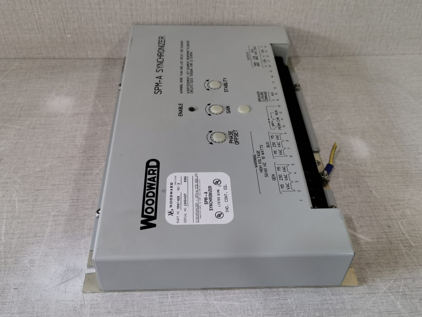 Woodward 9907-028 Woodward SPM-A Synchronizer 9907-028 Rev. D 9