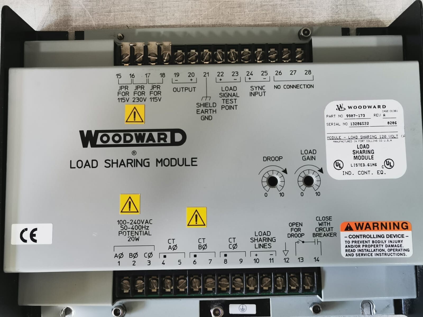 Woodward 9907-173 Woodward Load Sharing Module 9907-173 Rev. A 3