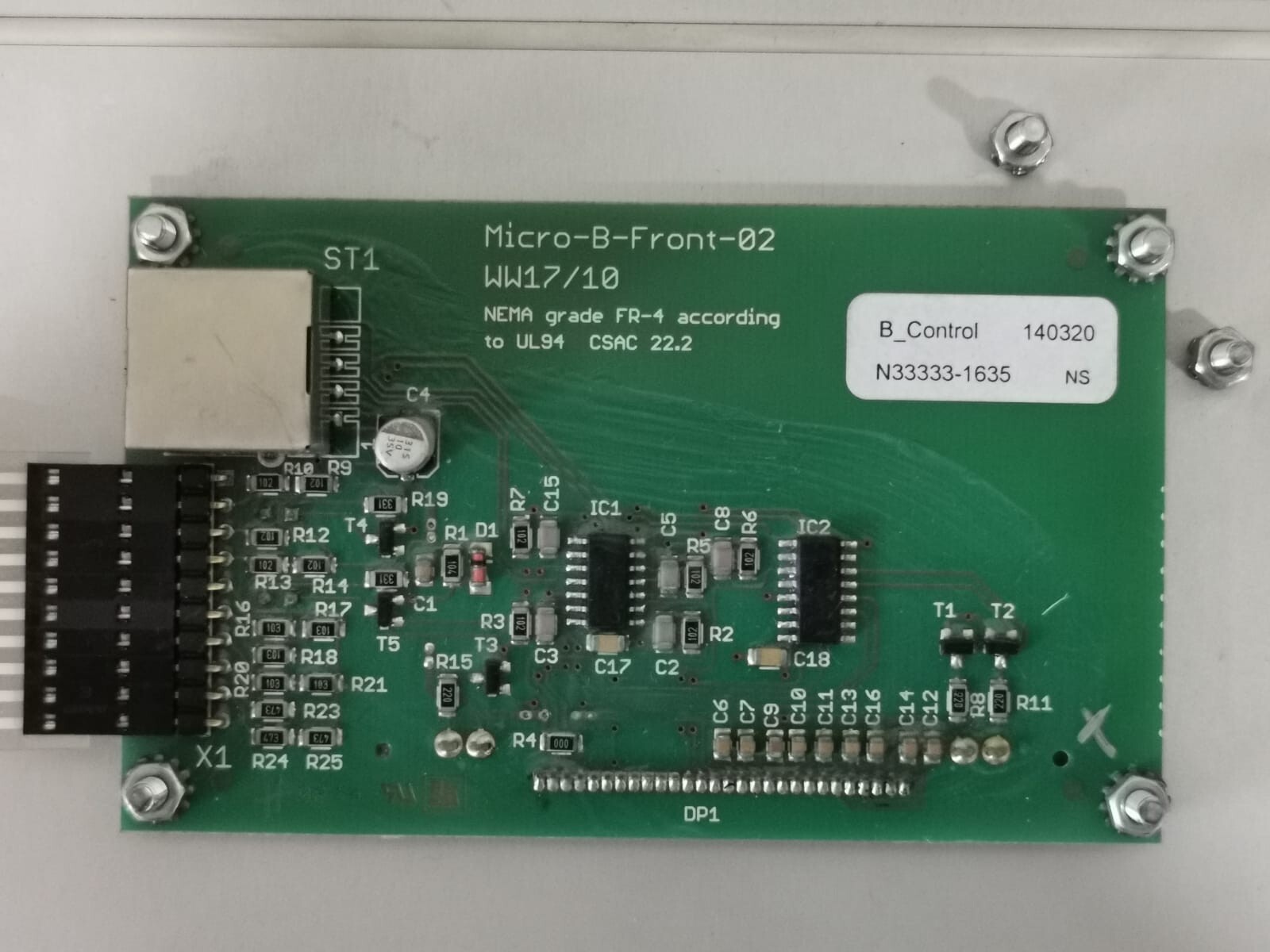 UNKNOWN FRONT-02 B-CONTROL MICRO-B-Front-02 External TouchpPad Control Panel Display ONLY 5