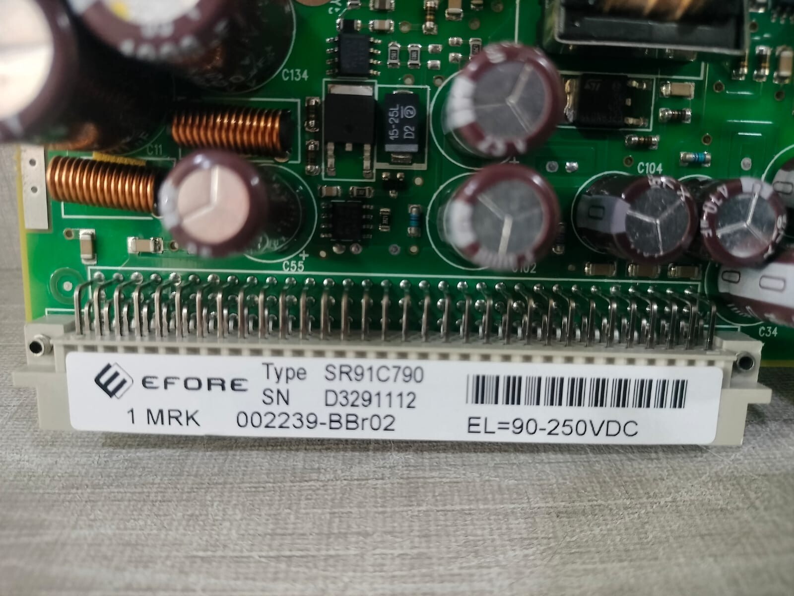 EFORE MRK-002239 EFORE 1 MRK 002239-BBr02/ 1 MRK 002239-BB SR91C790 POWER SUPPLY BOARD 4
