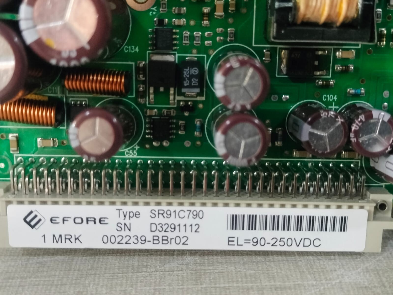 EFORE MRK-002239 EFORE 1 MRK 002239-BBr02/ 1 MRK 002239-BB SR91C790 POWER SUPPLY BOARD 8