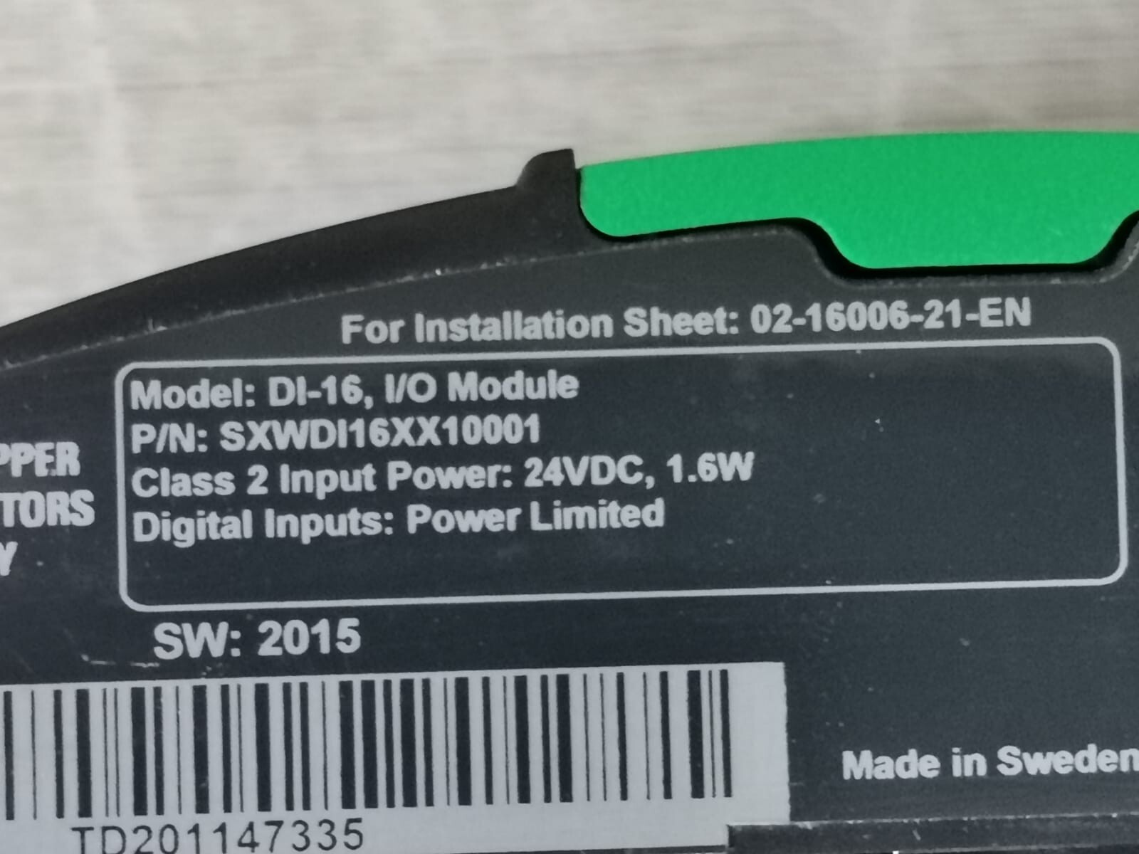 Schneider Electric SXWDI16XX10001 DI-16 Schneider Electric SXWDI16XX10001 I/O Module - ONLY Front Cover Broken 6