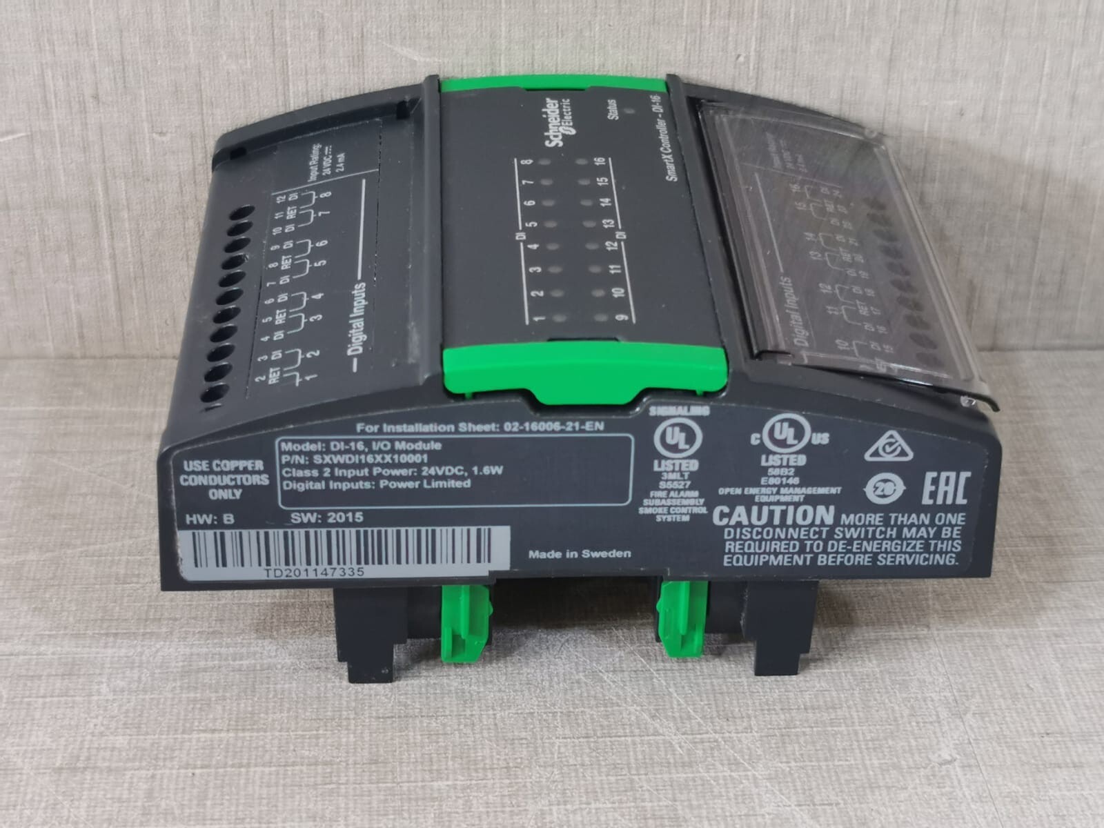 Schneider Electric SXWDI16XX10001 DI-16 Schneider Electric SXWDI16XX10001 I/O Module - ONLY Front Cover Broken 8