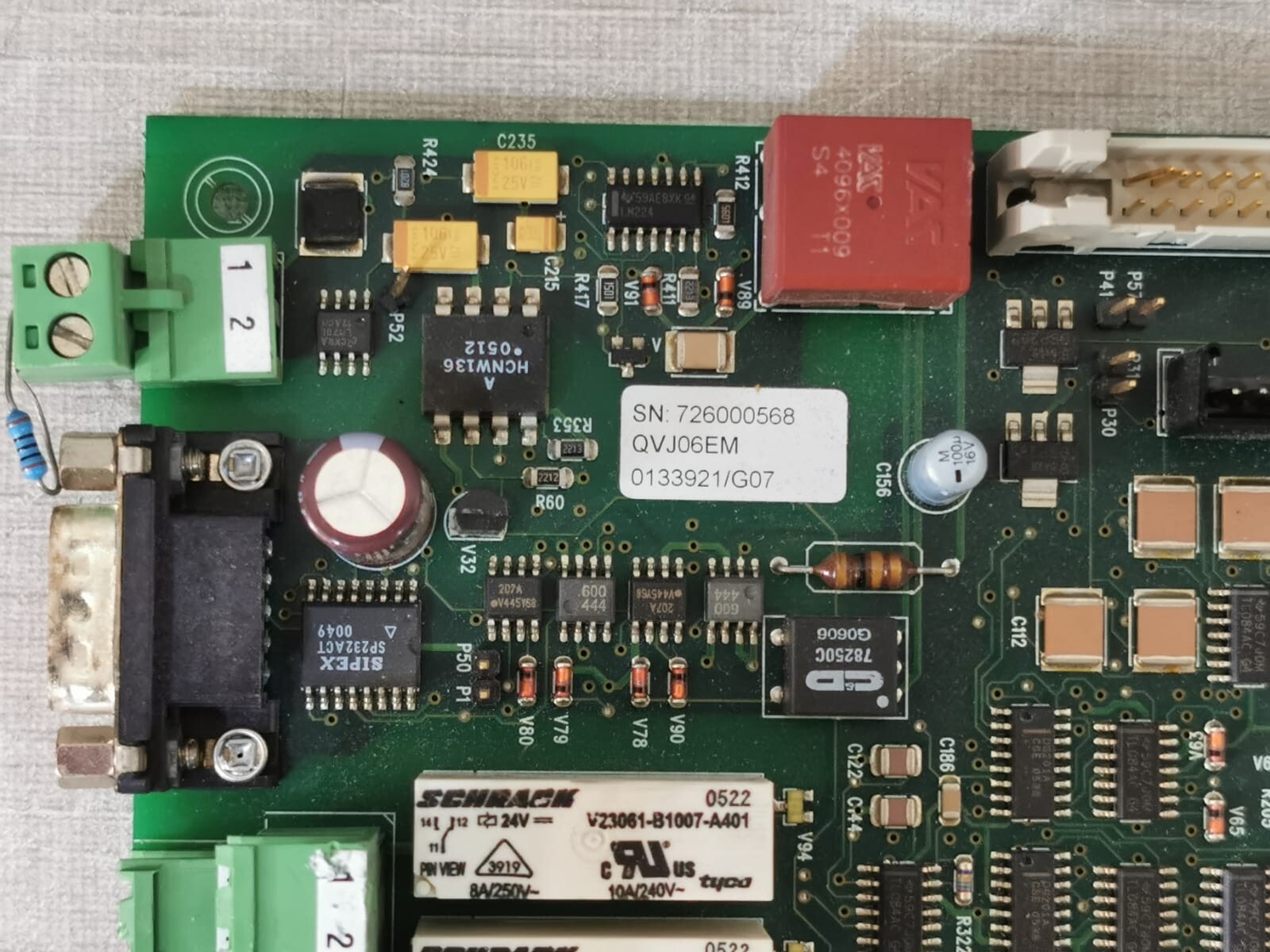 UNKNOWN QVJ06EM QVJ06EM MOTHER BOARD Assy 01133921/G07 S/n: 726000568, 3G0725/004 PCB Board 2