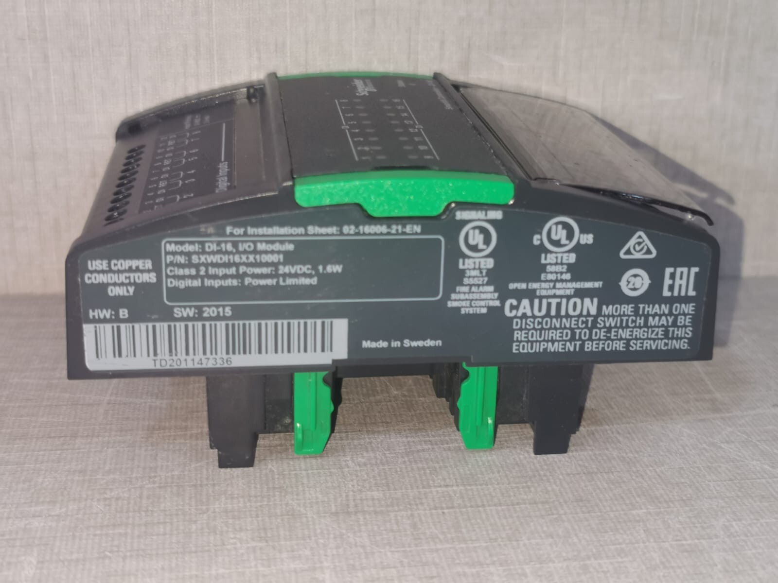 Schneider Electric SXWDI16XX10001 DI-16 Schneider Electric SXWDI16XX10001 I/O Module - WITHOUT FRONT COVER & BASE 6