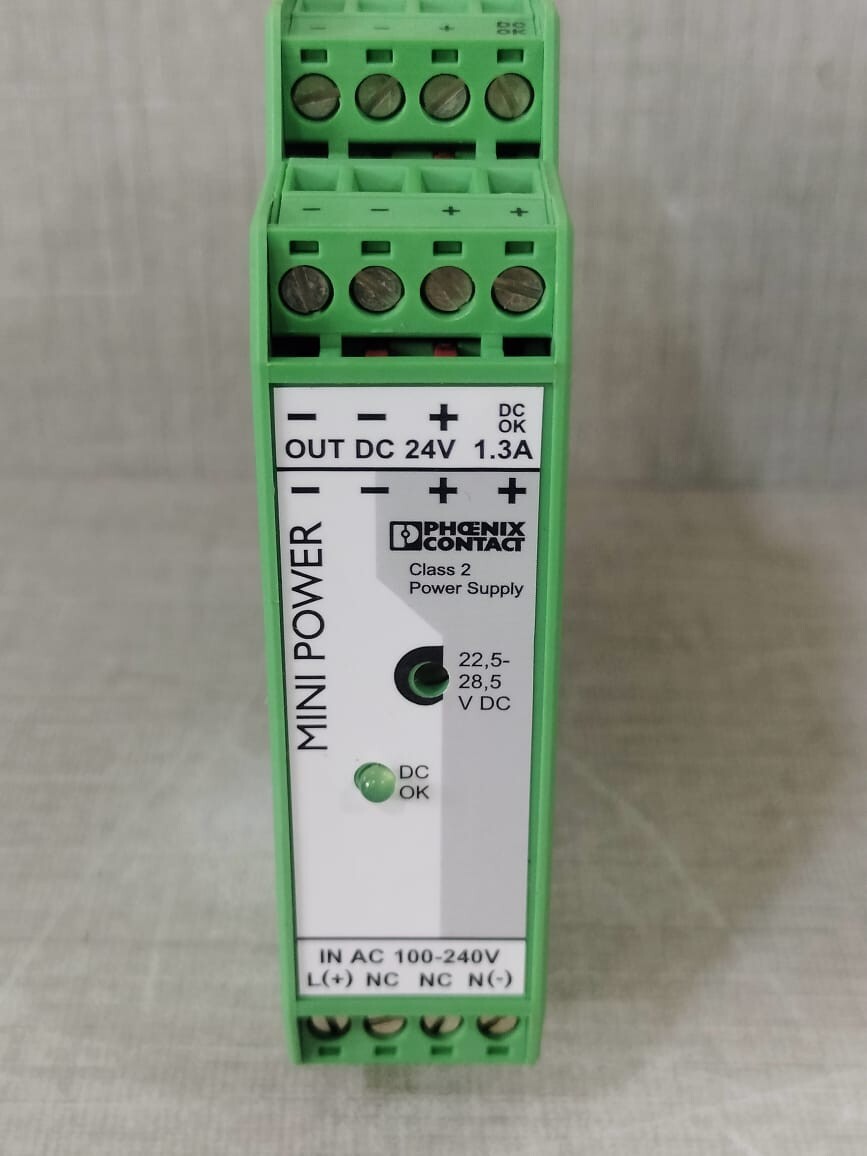 Phoenix Contact MINI-PS-100-240AC/24DC/1.3 PHOENIX CONTACT MINI-PS-100-240AC/24DC/1.3 CLASS POWER SUPPLY- W/ FILTHY BOX 2