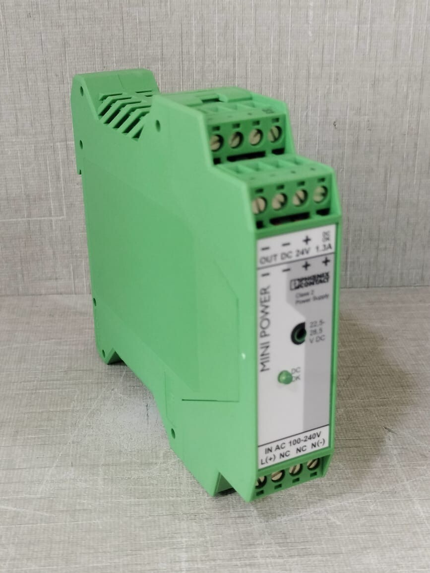 Phoenix Contact MINI-PS-100-240AC/24DC/1.3 PHOENIX CONTACT MINI-PS-100-240AC/24DC/1.3 CLASS POWER SUPPLY- W/ FILTHY BOX 3