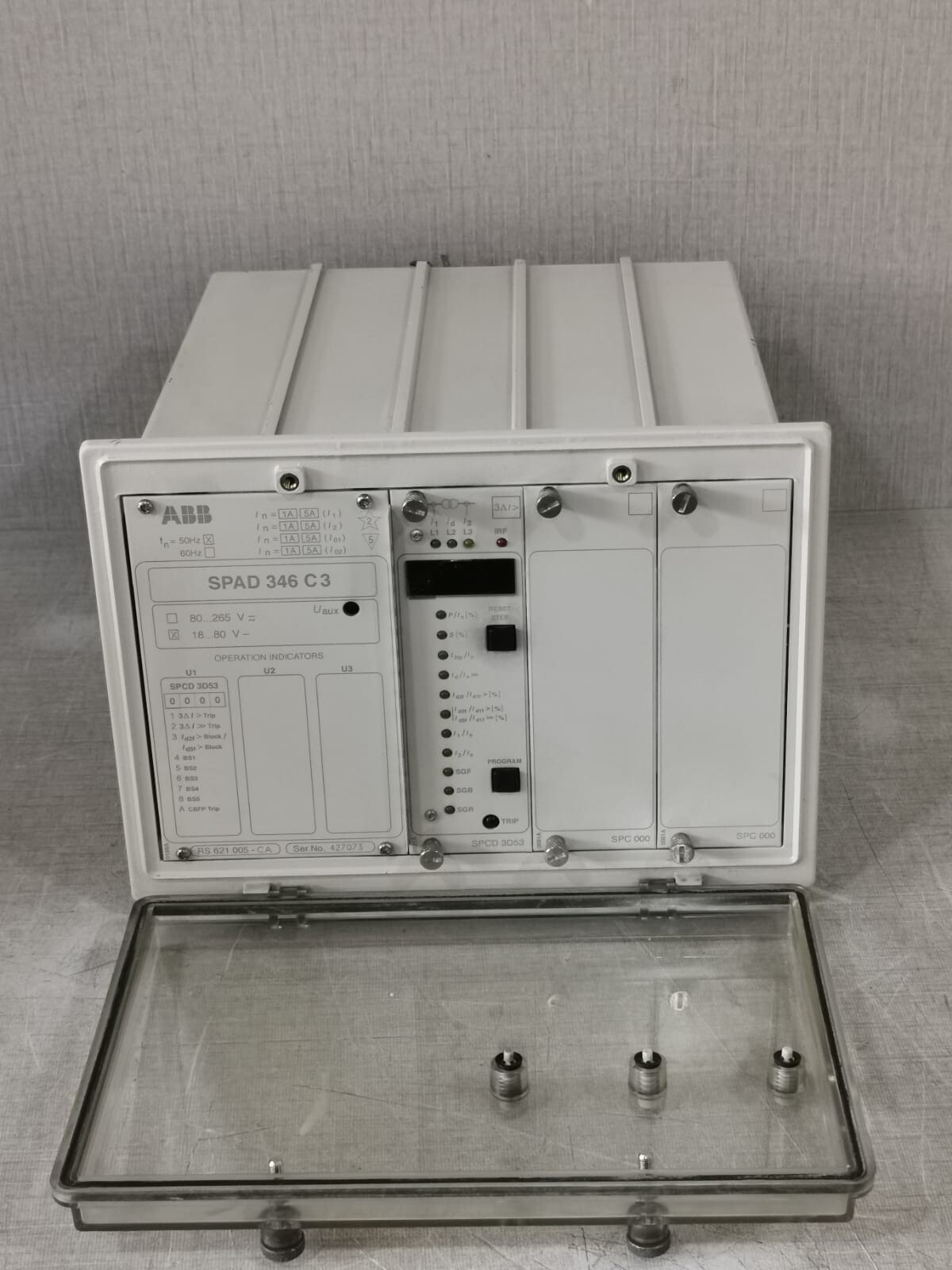 ABB SPAD 346 C3-CA ABB SPAD 346 C3-CA REV.B STABILIZED DIFFERENTIAL RELAY 3