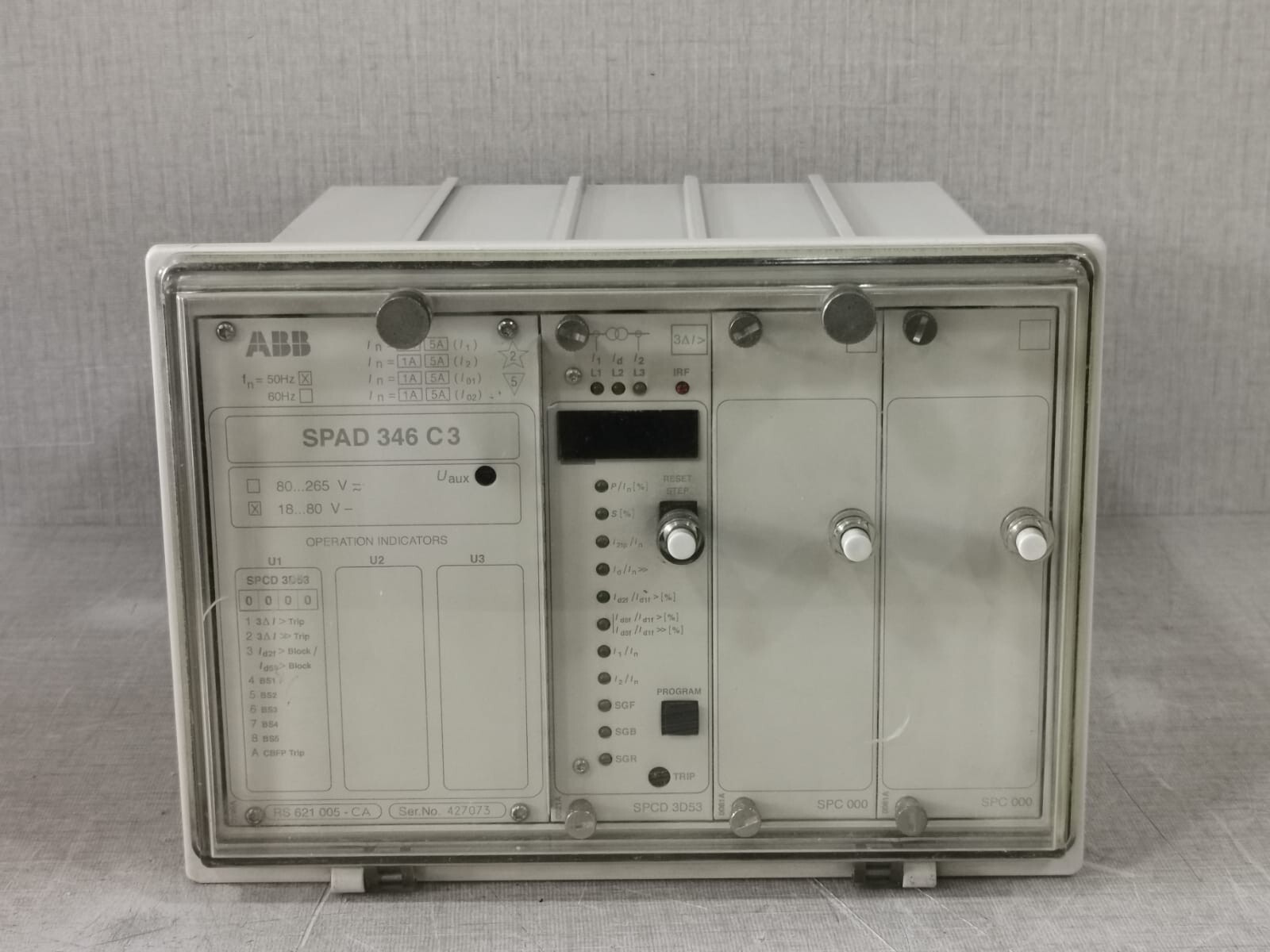 ABB SPAD 346 C3-CA REV.B STABILIZED DIFFERENTIAL RELAY