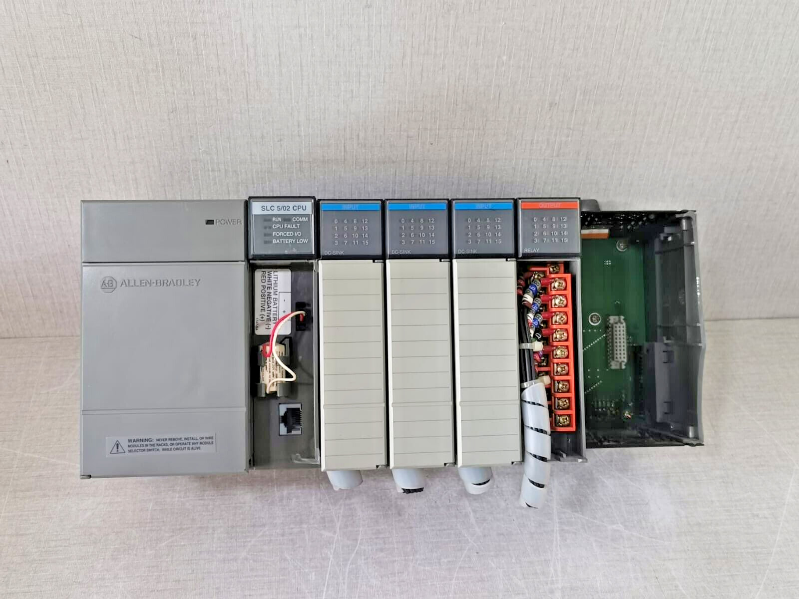 Rockwell Automation 1746-P2 Allen Bradley 1746-P2 SLC 500 Ser. C Power Supply & 1746-A7, 7-Slot Rack Ser. B 2