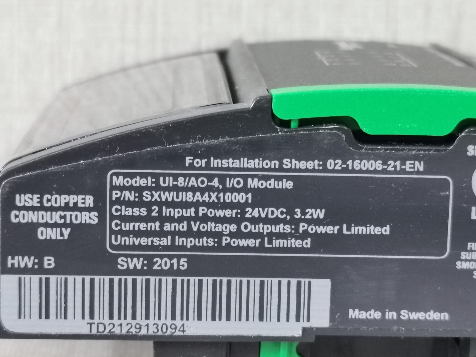 Schneider Electric UI-8/AO-4 SCHNEIDER ELECTRIC UI-8/AO-4 SMARTX CONTROLLER SXWUI8A4X10001 4