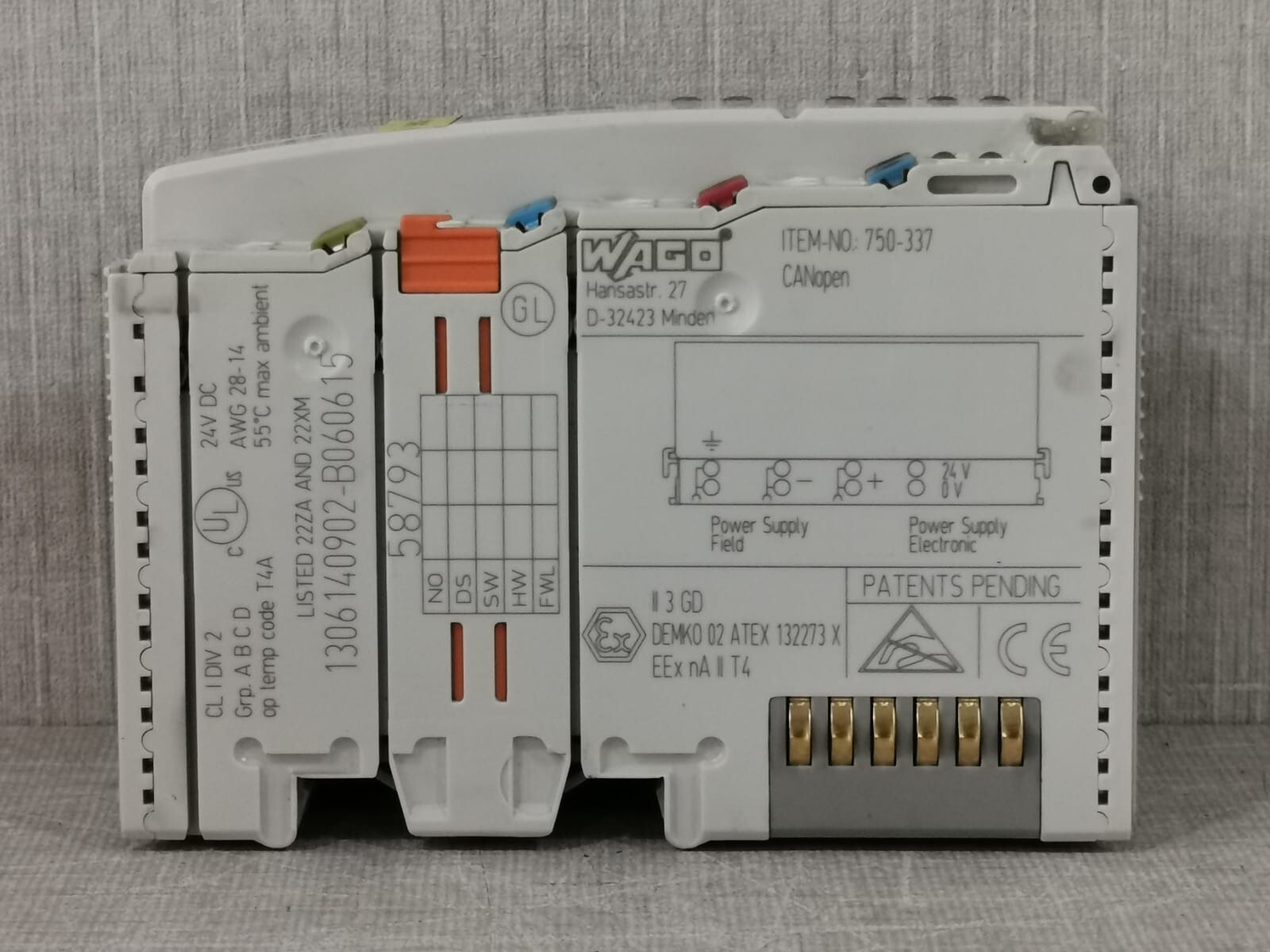 WAGO 750-337 WAGO 750-337 CANopen FIELDBUS 4