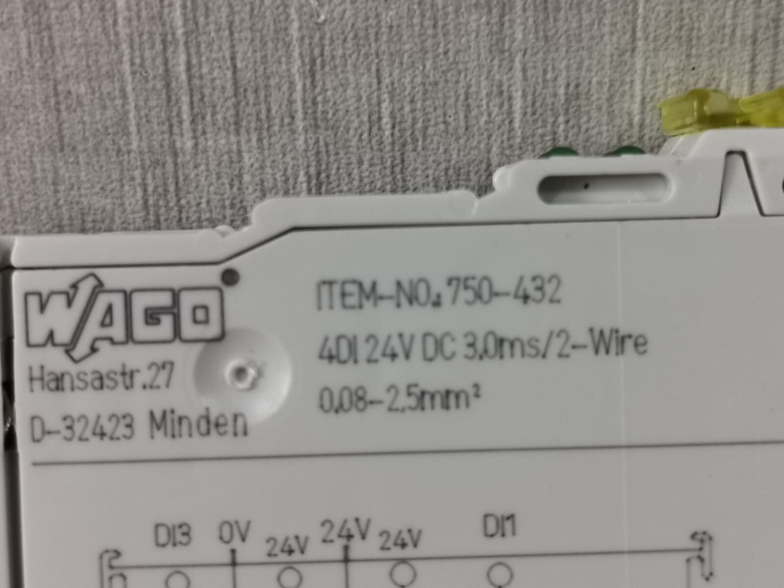 WAGO 750-432 WAGO 750-432 4-CHANNEL DIGITAL INPUT 3