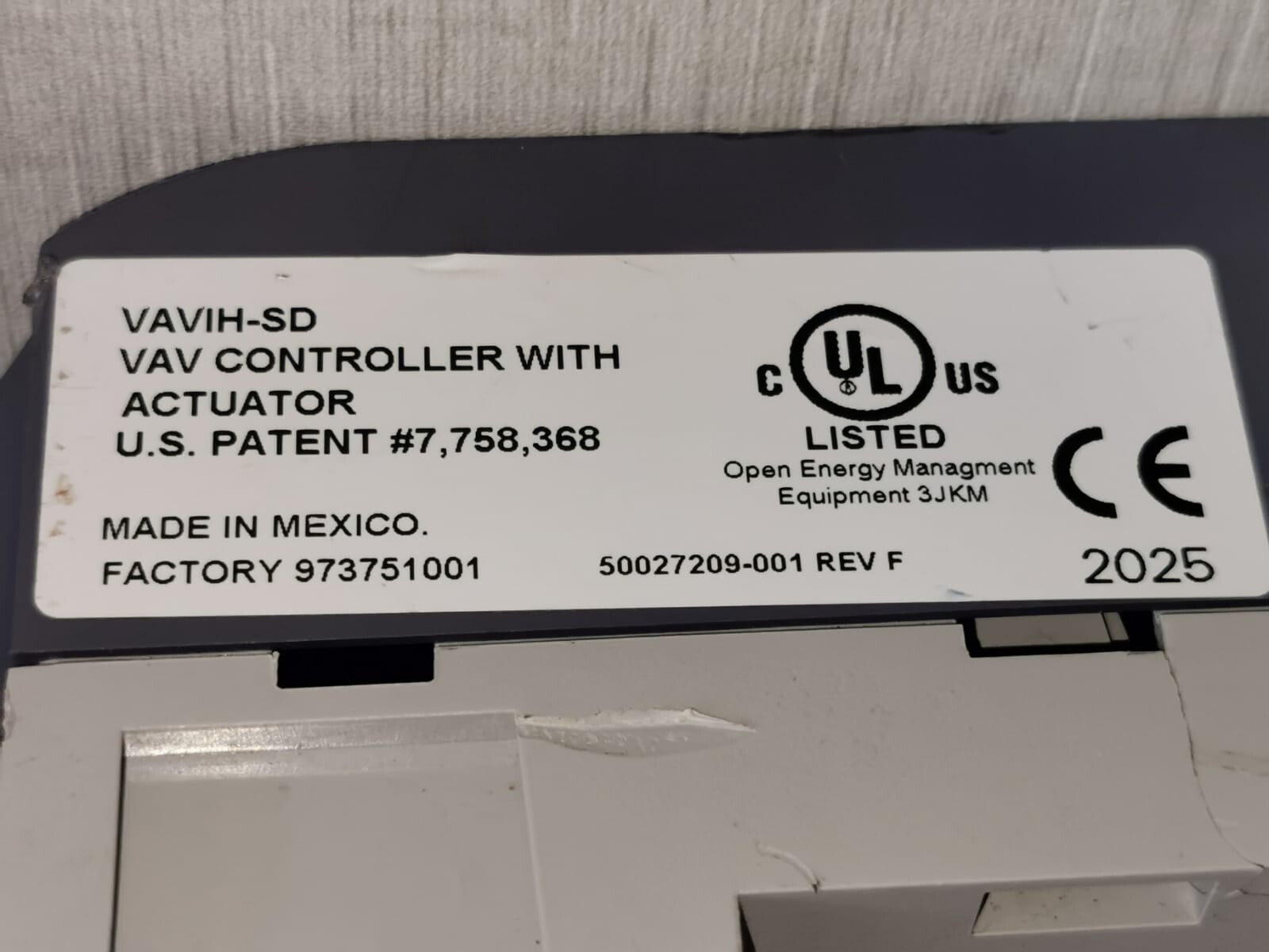Alerton 50027209-001 Alerton VAViH-SD VAV Controller With Actuator 50027209-001 2