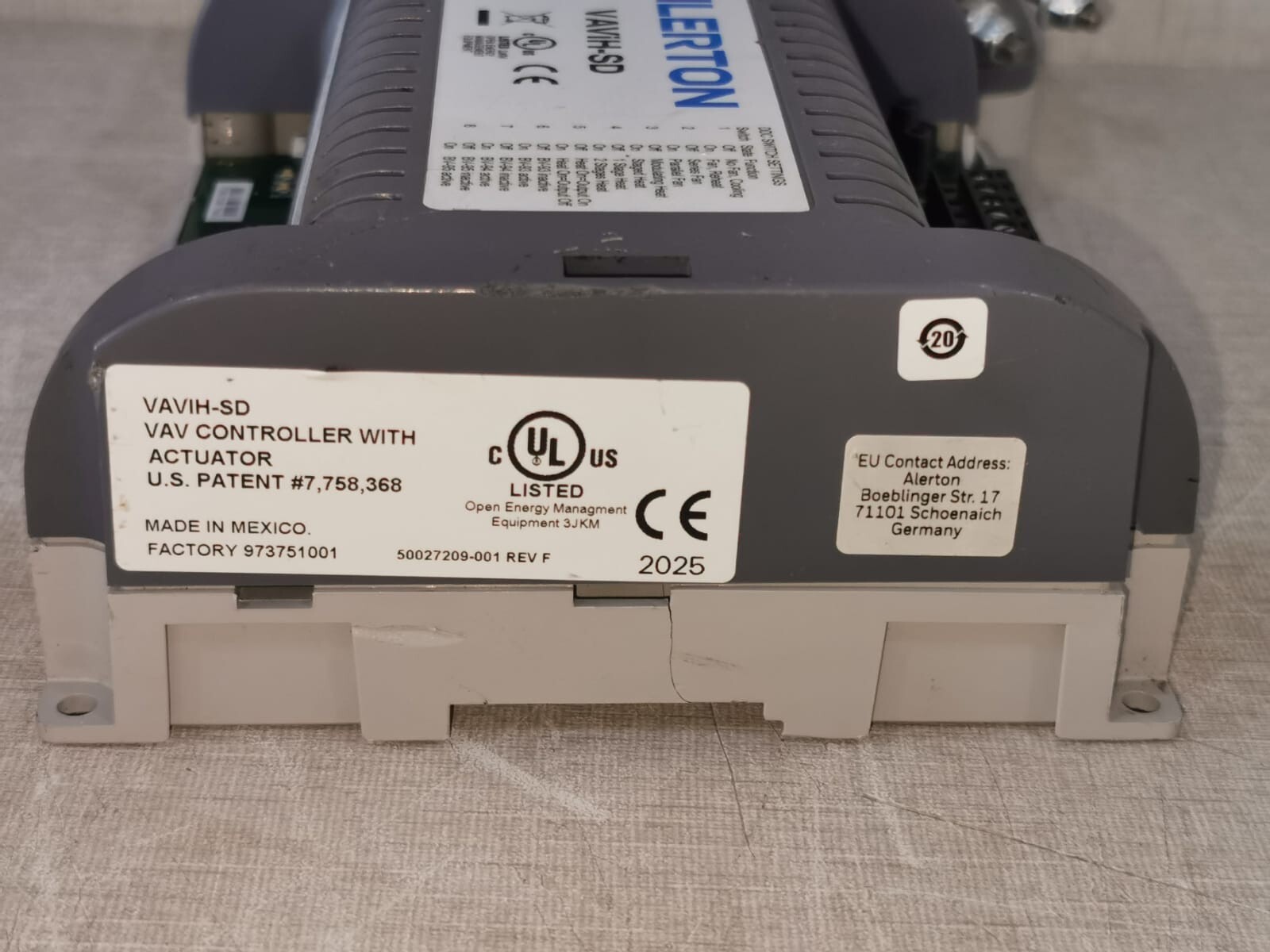Alerton 50027209-001 Alerton VAViH-SD VAV Controller With Actuator 50027209-001 9