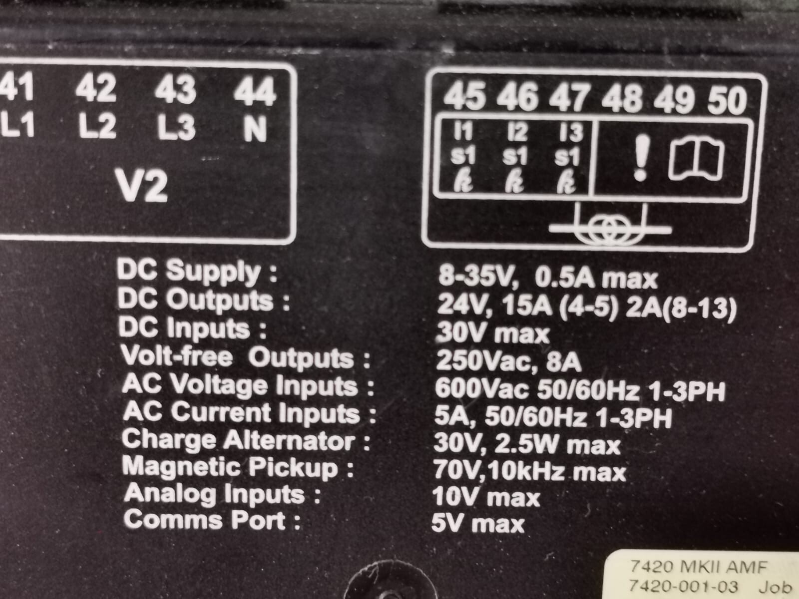 Deep Sea Electronics 7420 MKII AMF Deep Sea Electronics DSE 7420 MKII AMF Engine Generator Controller with Damaged 5