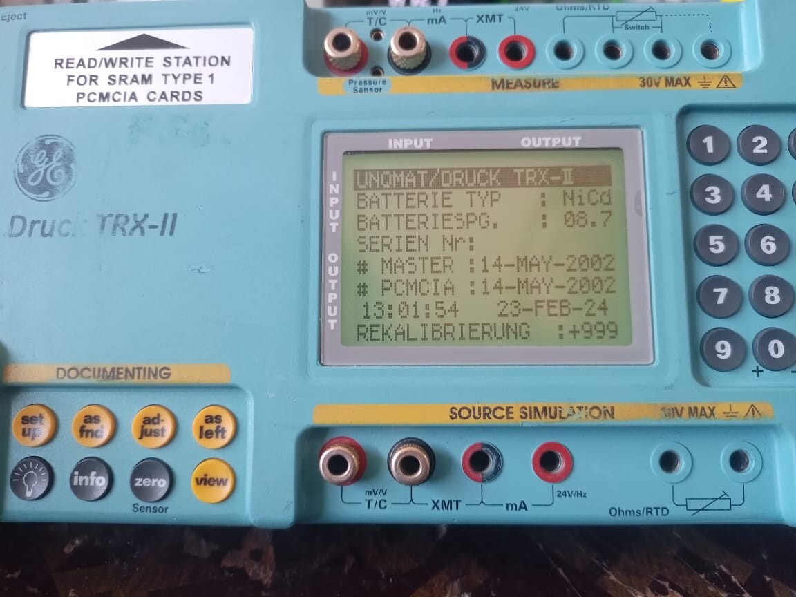 GE TRX-II GE DRUCK TRX-II THERMAL CALIBRATOR -WITHOUT CARD, COVER & BRIGHTNESS BECOME DIM 7