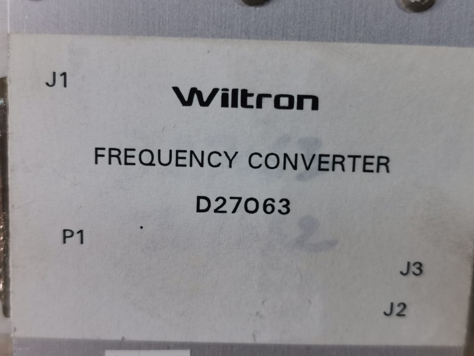 WILTRON D27063 WILTRON D27063 FREQUENCY CONVERTER 2