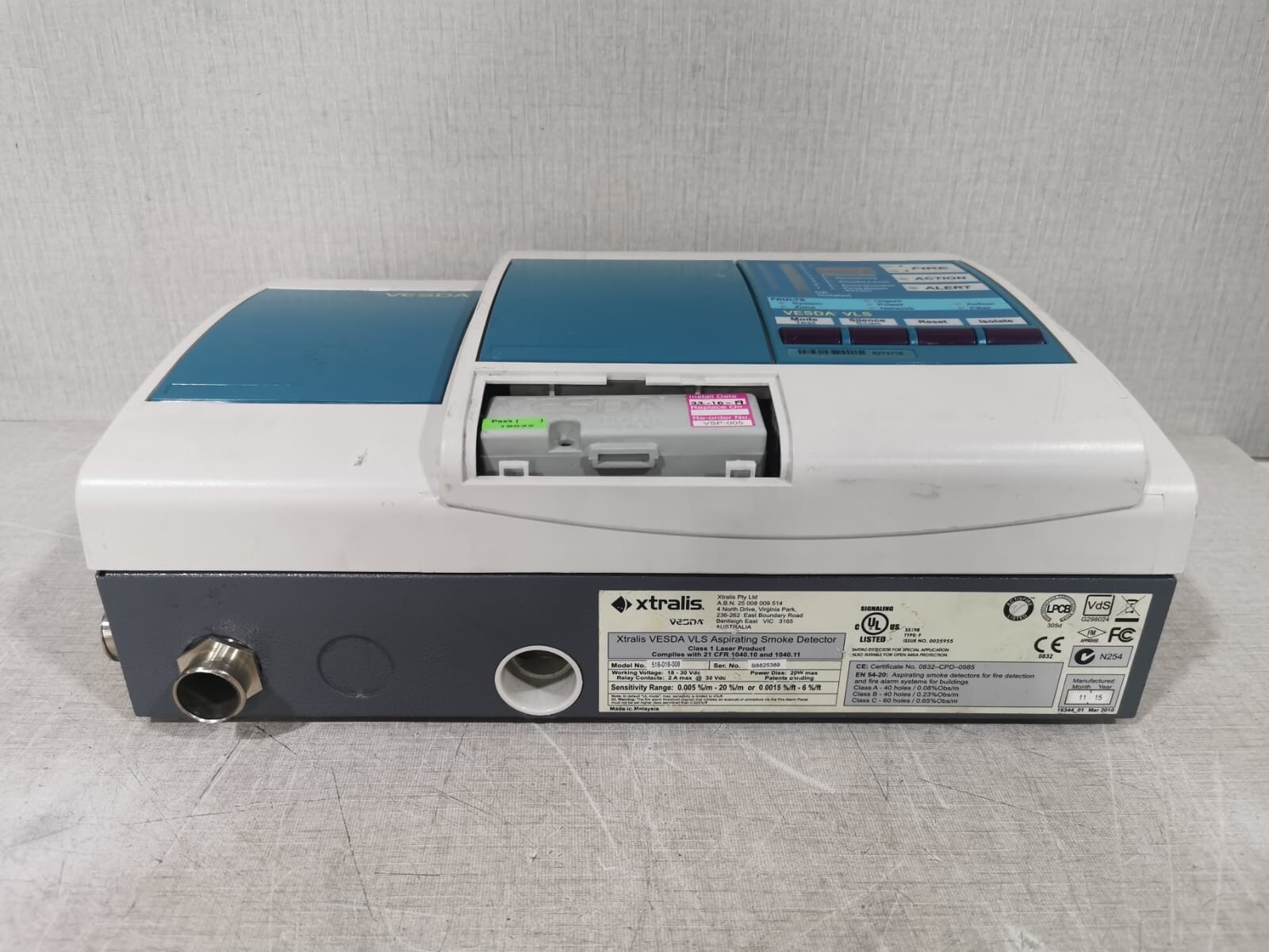 Vesda 516-018-008 Xtralis VESDA VLS Aspirating Detector 516-018-008 - NO COVER 3