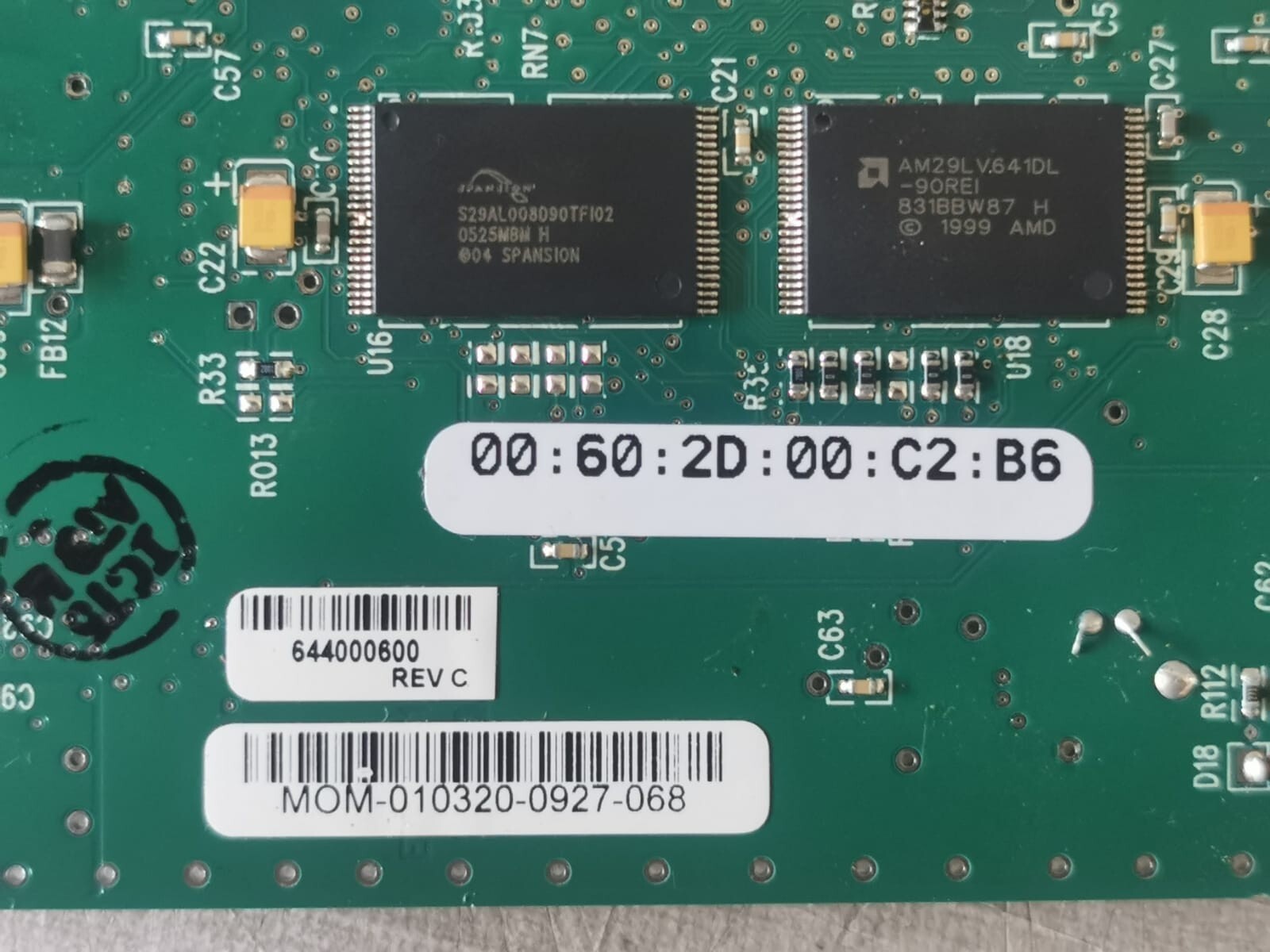 Alerton 644000600 644000600 REV C MAIN BOARD for ALERTON BCM-MS/TP 2
