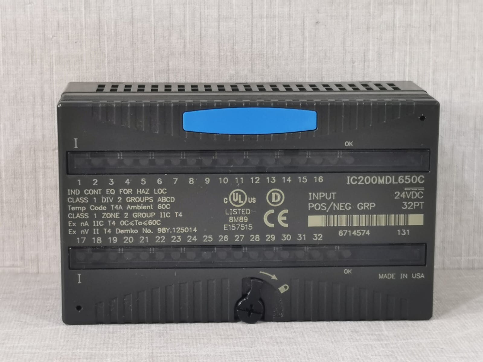 GE FANUC IC200MDL650C VERSAMAX DISCRETE INPUT MODULE