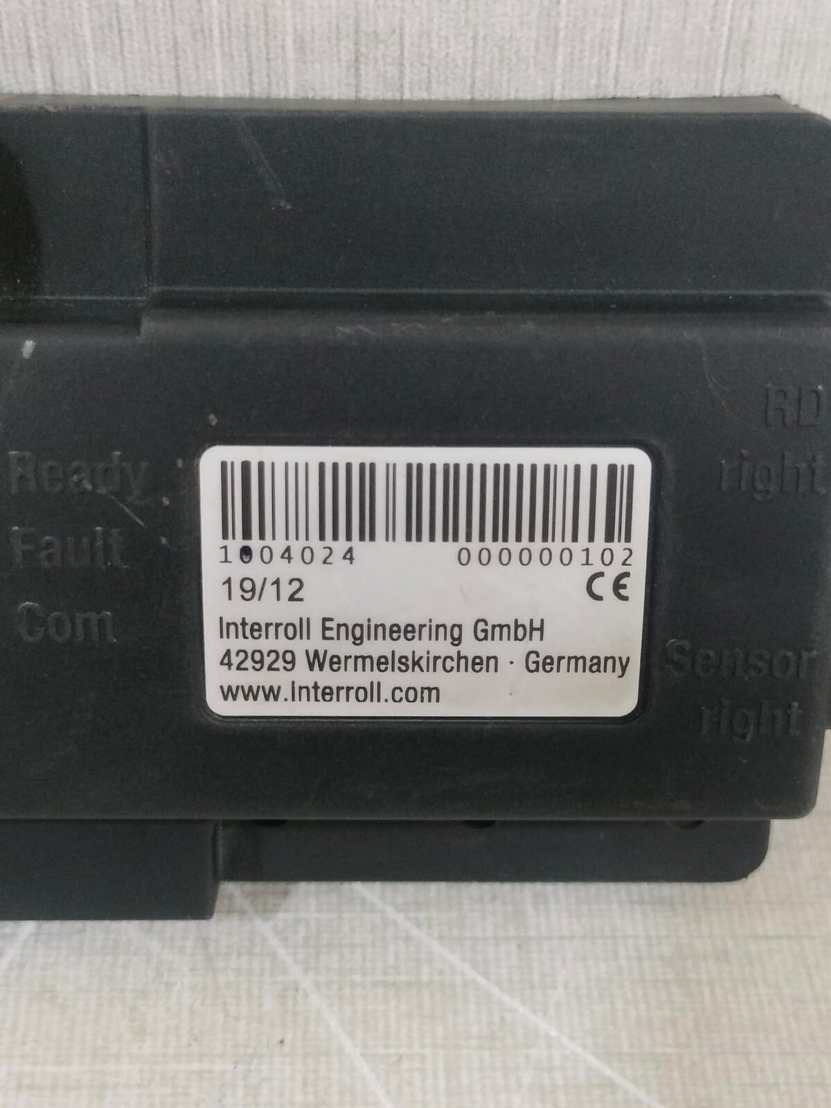 INTERROLL 19/12 INTERROLL 1004024 SEGMENT CONTROL FOR ROLLERDRIVE 19/12 6