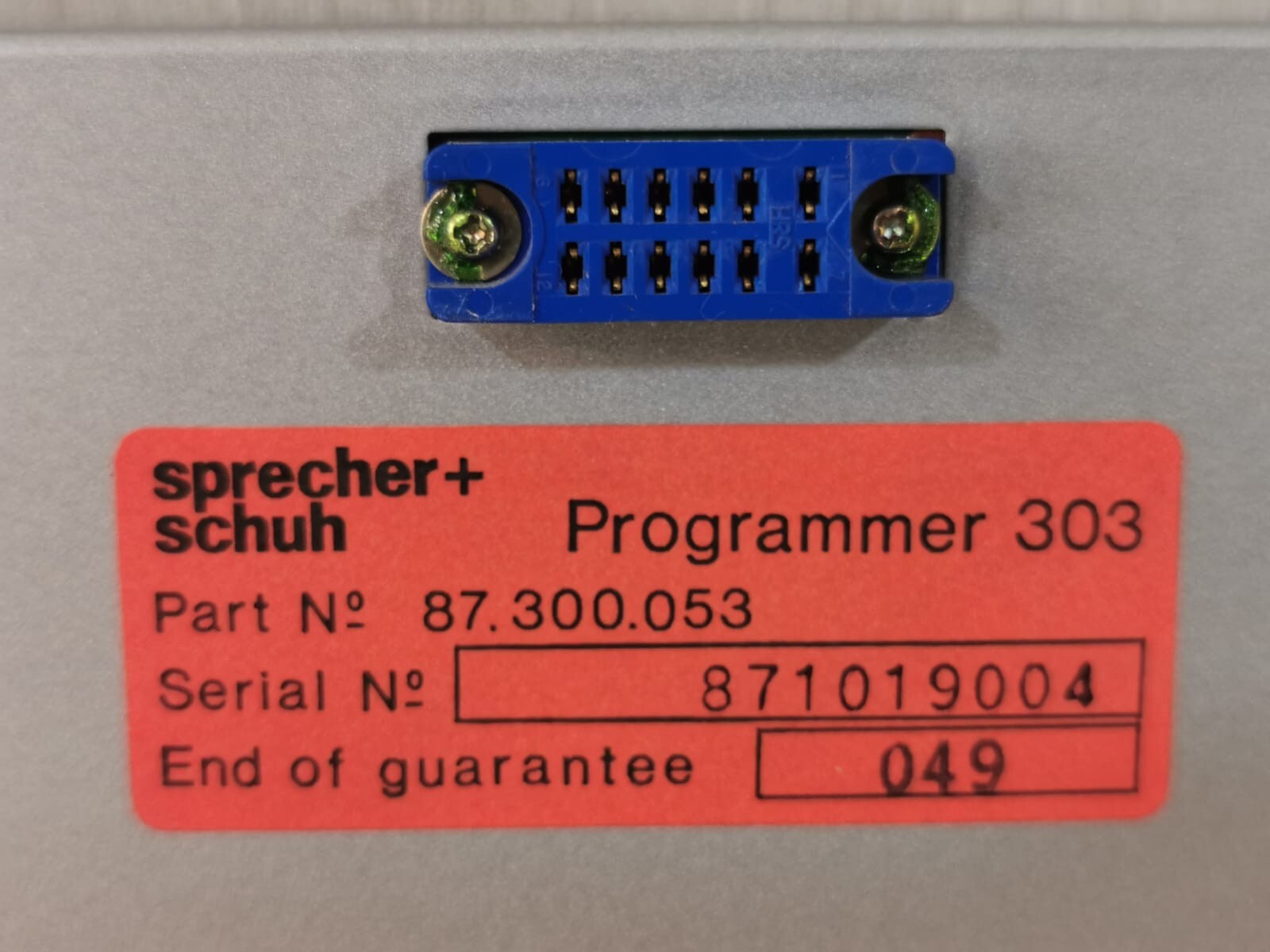 Sprecher + Schuh SCHUH-87 SPRECHER+ SCHUH 87.300.053 PROGRAMMER 303 5