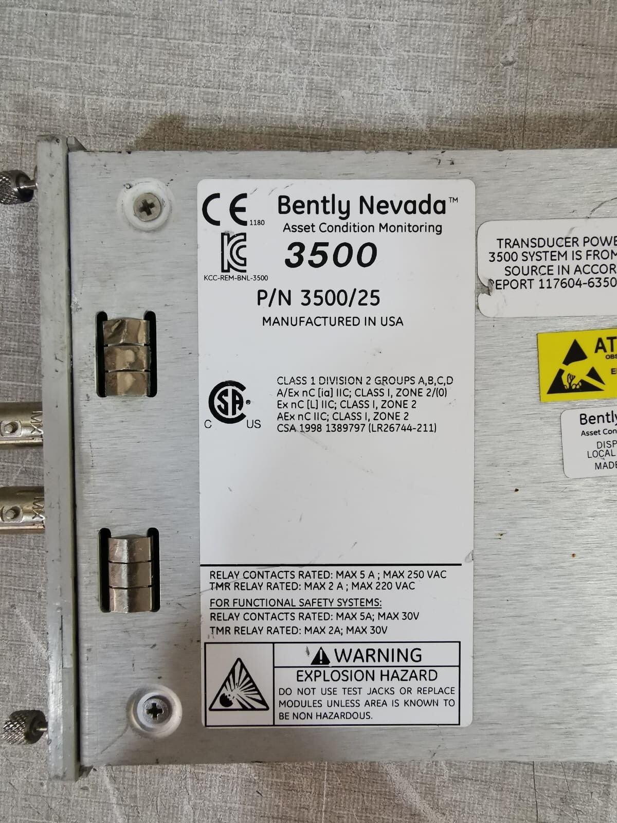 Bently Nevada 149369-01 3500/25 BENTLY NEVADA 149369-01 KEYPHASOR MODULE 4
