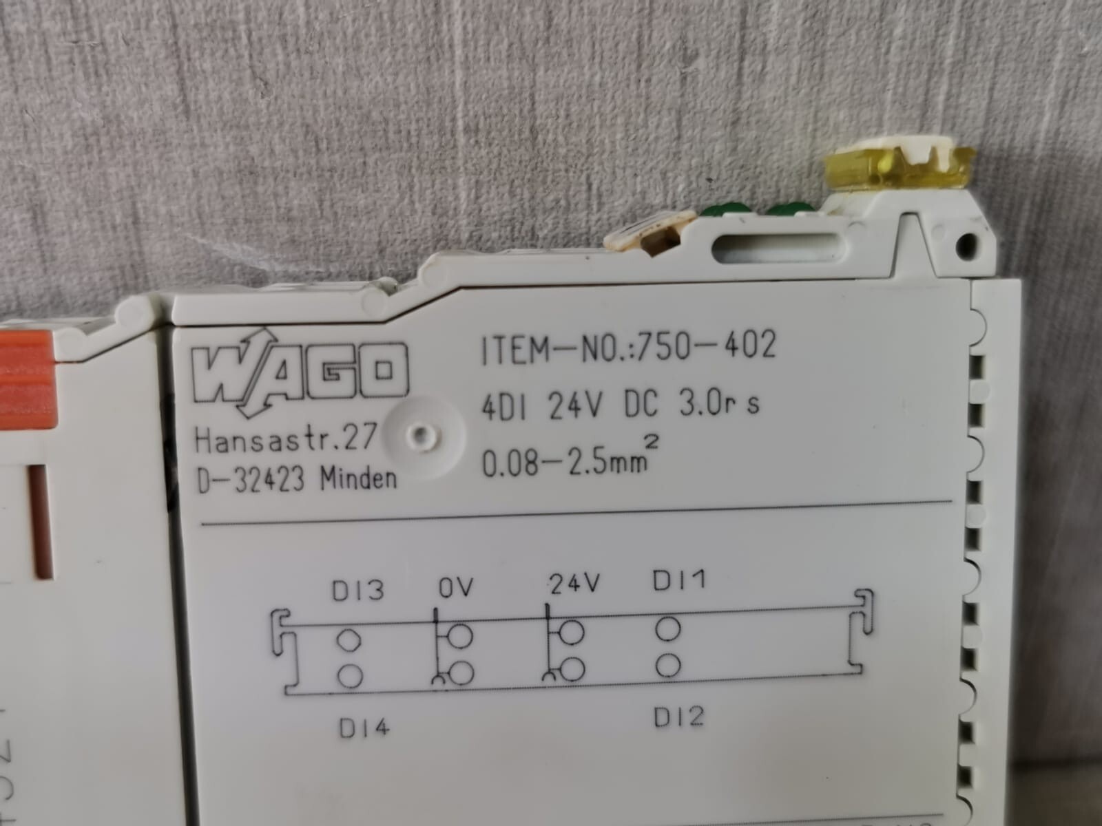 Wago 750-402 WAGO 750-402 4-CHANNEL DIGITAL INPUT 2