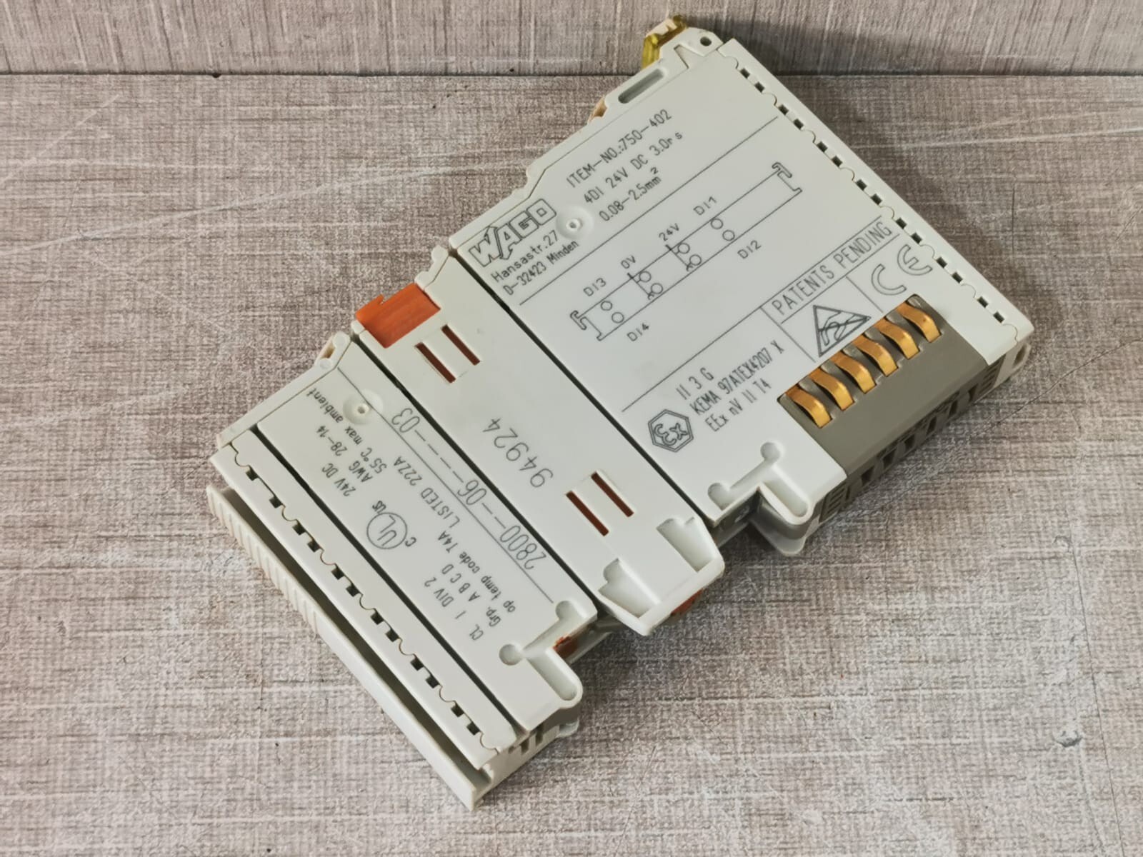 Wago 750-402 WAGO 750-402 4-CHANNEL DIGITAL INPUT 8