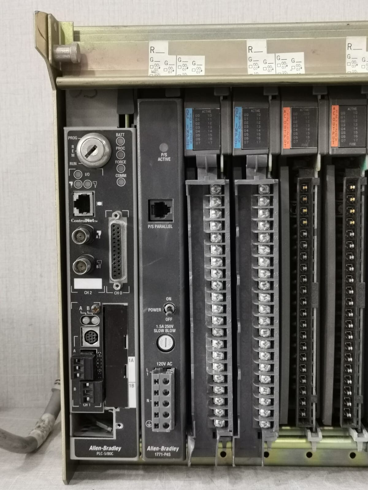 Allen-Bradley 96815108 A01 Allen Bradley 1771-A2B B 8-Slot I/O Chassis WITH 1771-P7 D Power Supply 10