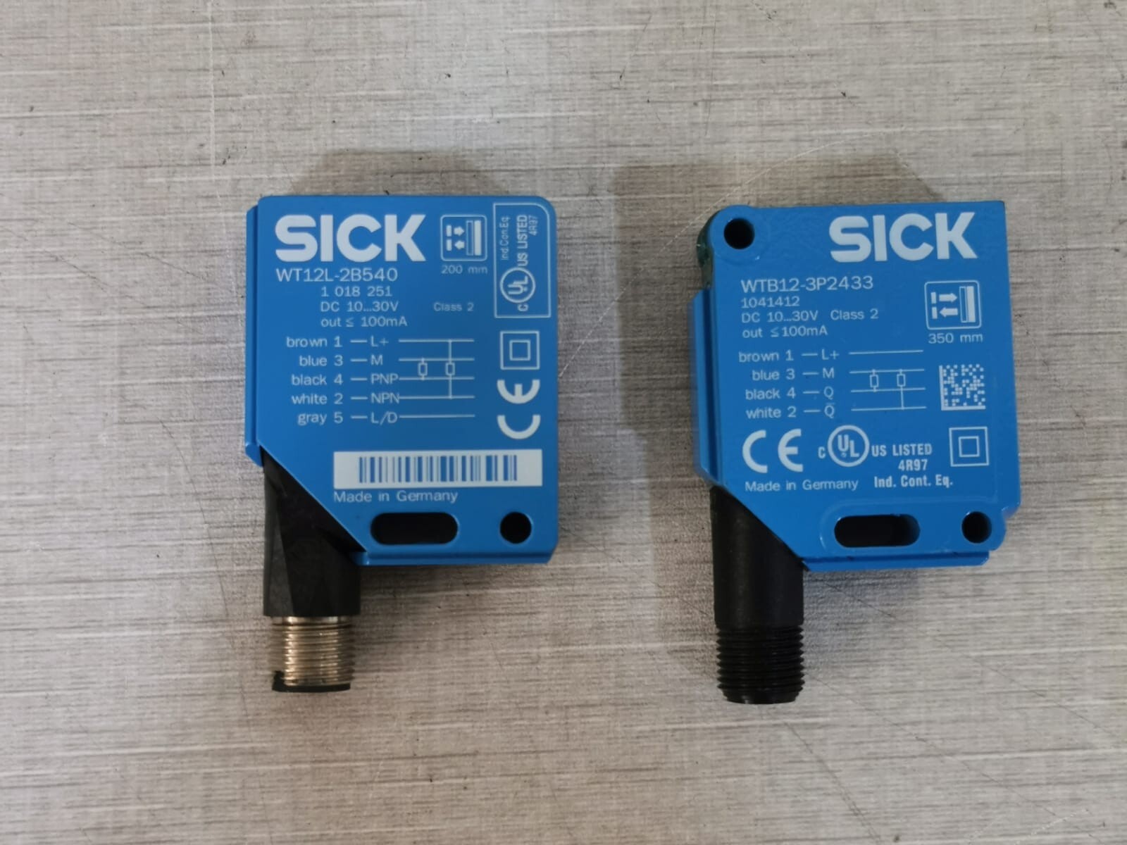 SICK WT12L-2B540 AND WTB12-3P2433 PHOTOELECTRIC SENSOR