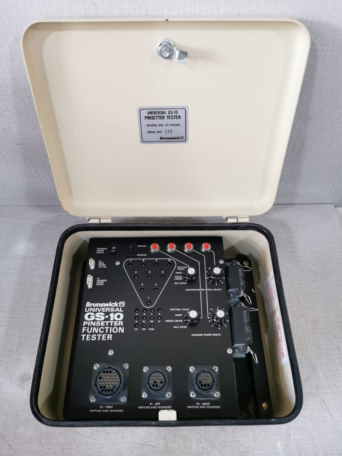 Brunswick Universal GS-10 47-192587 Brunswick Universal GS-10 PinSetter Tester- Without KEY 3